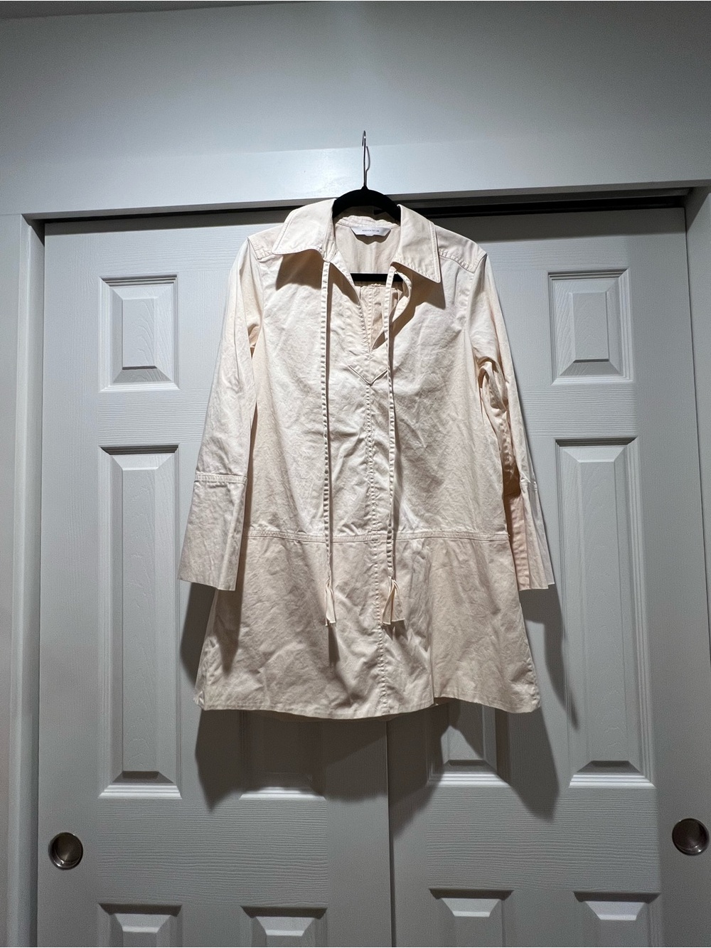 Rebecca Taylor Cream Longline Shirt Jacket